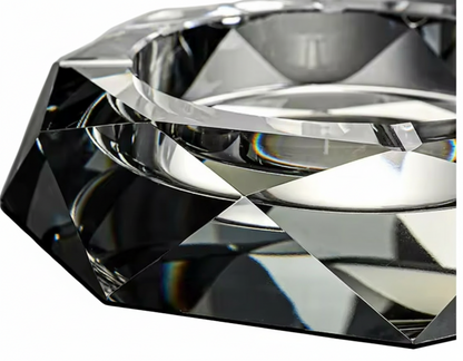 Crystal Ashtray - Diamond Cut Design