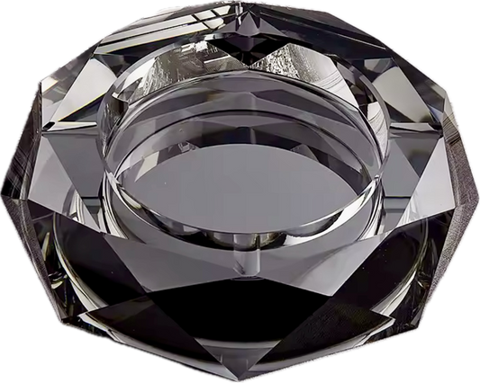 Crystal Ashtray - Diamond Cut Design