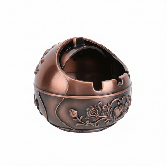 Ornate ashtray on white background